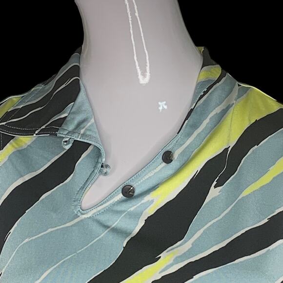 Jamie Sadock Sleeveless Blouse Pullover Size S Green Tones and Black - Picture 11 of 14
